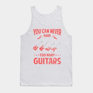 You can never have many guitars "The colored Vintage version" Tank Top